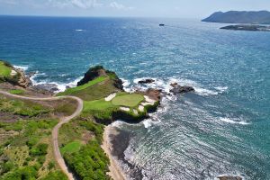 Cabot Saint Lucia (Point Hardy) 16th Rocks Aerial